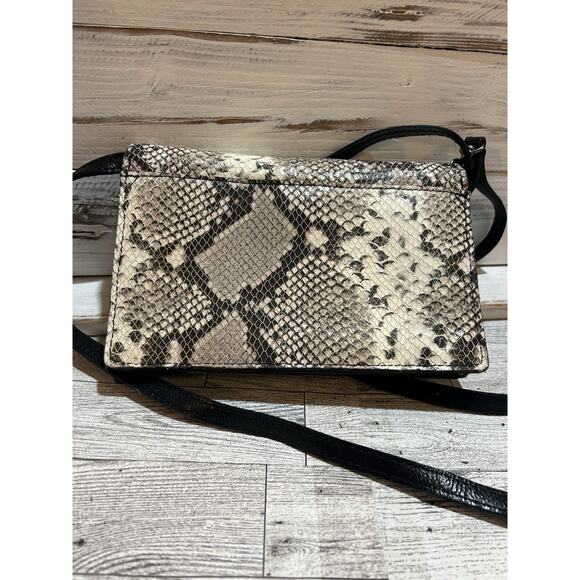 Patricia Nash Apricale Crossbody Wristlet Python taupe grey tan MSRP $169 NEW - Picture 6 of 12